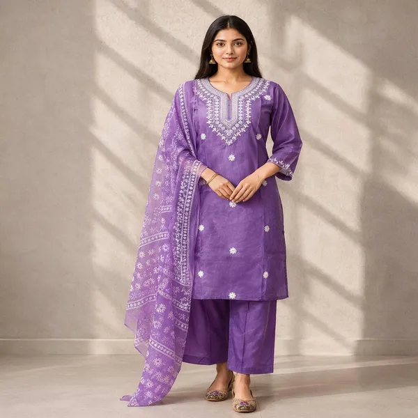 Purple_Embroidered_Straight_Kurta_Set_For_Women