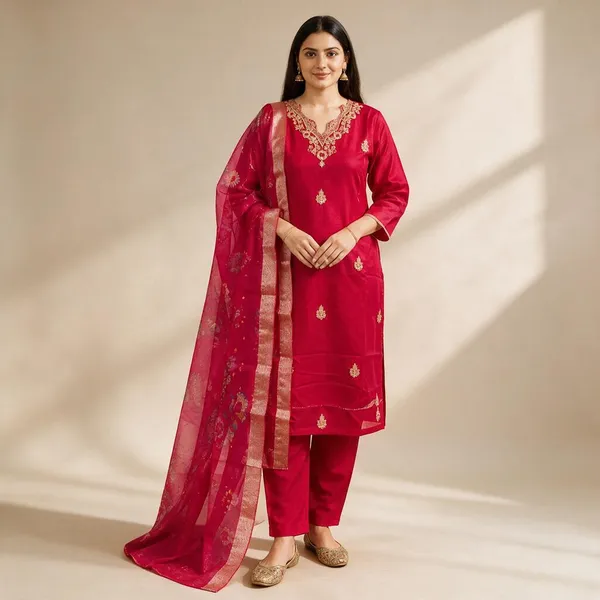Pink_Embroidered_Straight_Fit_Kurta_Set_For_Women