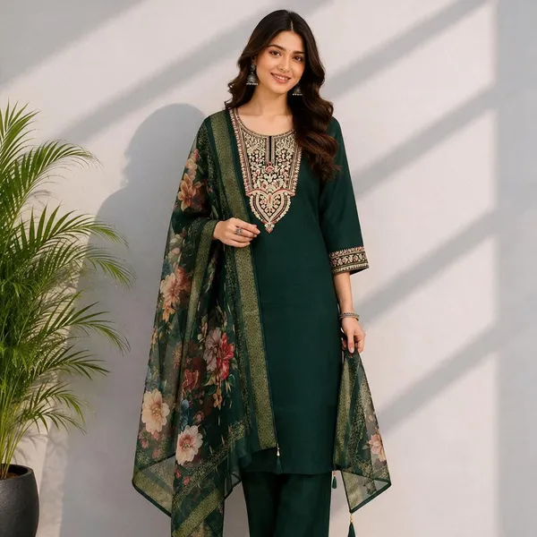 Green_Embroidered_Kurta_Set_for_Women