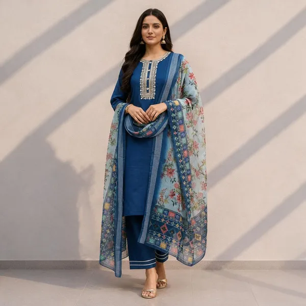 Blue_Printed_Straight_Fit_Kurta_Set_for_Women