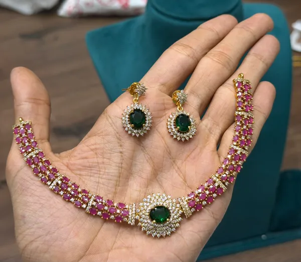 Gold_Tone_Stone_Necklace_Set_for_Women