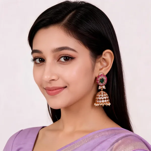 Multicolor_Alloy_Jhumka_Earrings_For_Women