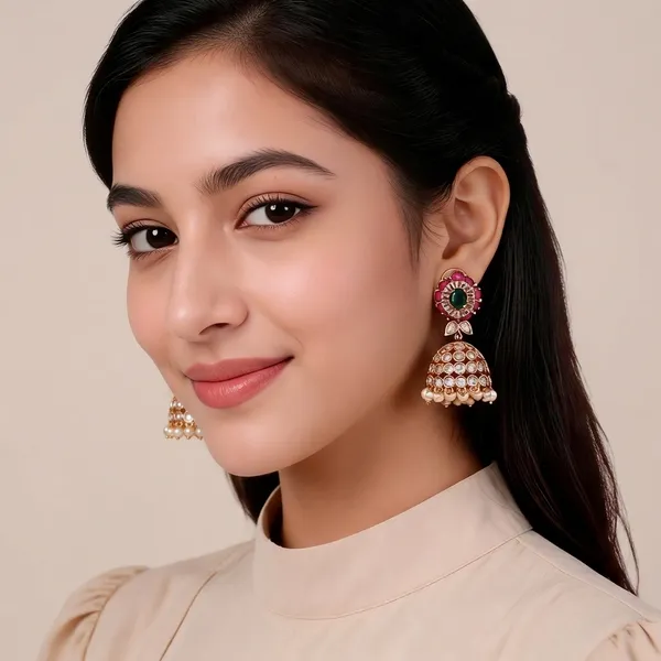Multicolor_Alloy_Jhumka_Earrings_For_Women