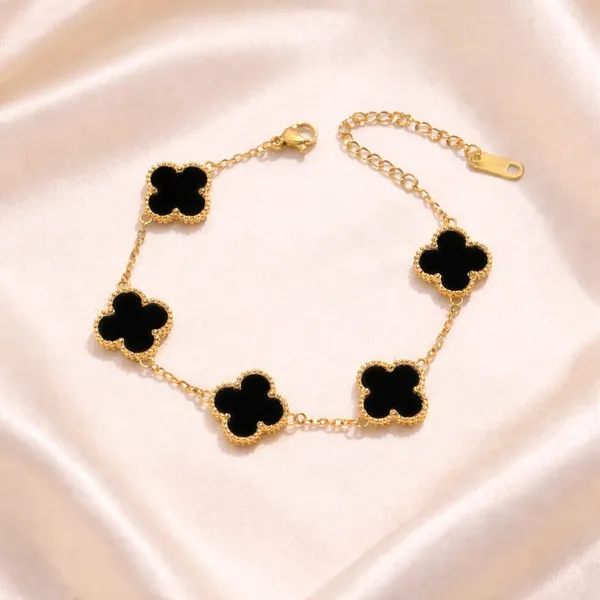Gold_Tone_Black_Clover_Link_Necklace_for_Women