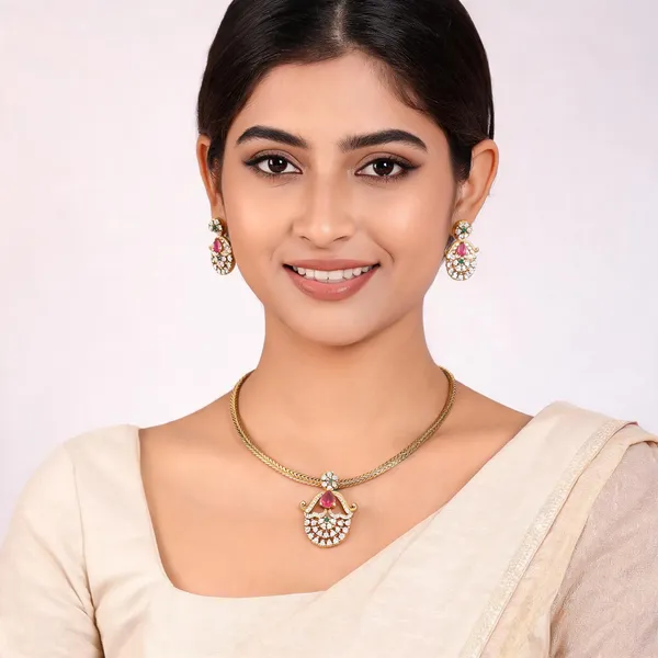 Gold_Alloy_Necklace_Set_For_Women