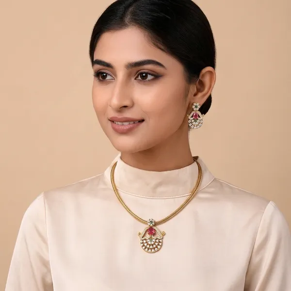 Gold_Alloy_Necklace_Set_For_Women
