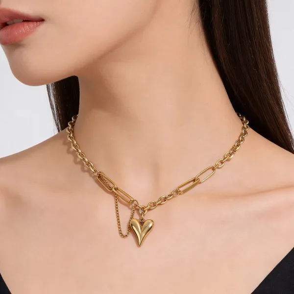 Gold_Tone_Chain_Link_Heart_Pendant_Necklace_for_Women