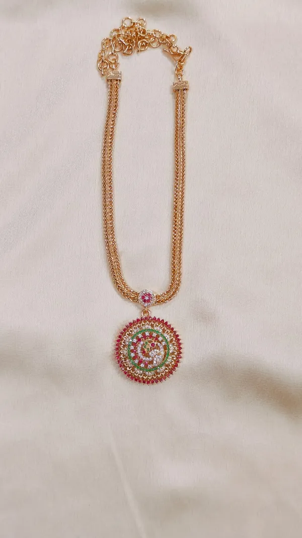Gold_Tone_Multicolor_Pendant_Necklace_for_Women