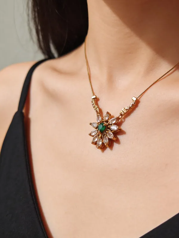 Gold_Tone_Floral_Pendant_Necklace_for_Women