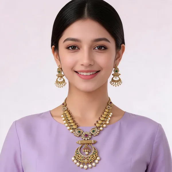 Gold_Alloy_Necklace_Set_For_Women