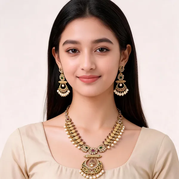 Gold_Alloy_Necklace_Set_For_Women