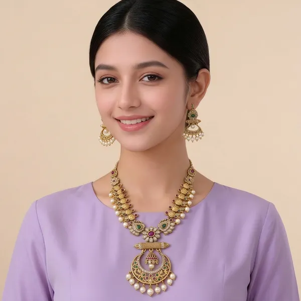 Gold_Alloy_Necklace_Set_For_Women