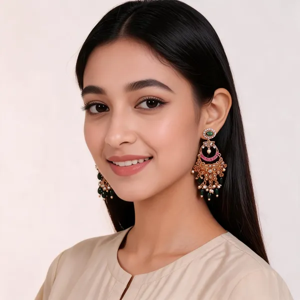 Gold_Alloy_Chandelier_Earrings_For_Women