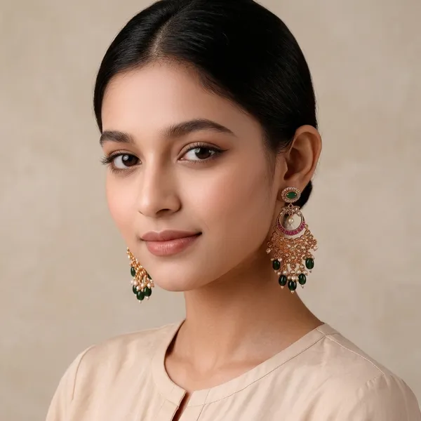 Gold_Alloy_Chandelier_Earrings_For_Women