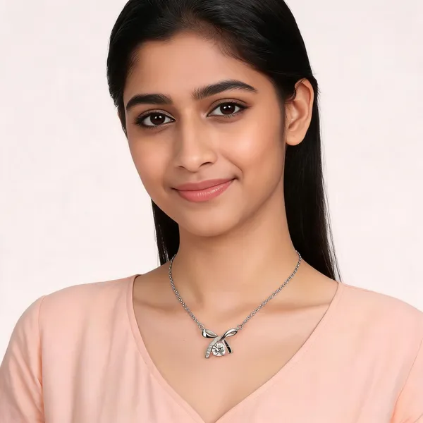 Silver_Stainless_Steel_Pendant_Necklace_For_Women