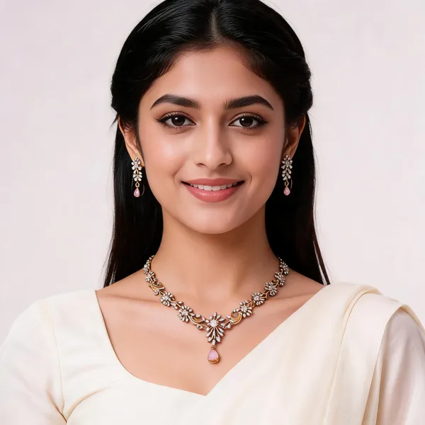 Gold_Alloy_Necklace_And_Earrings_Set_For_Women