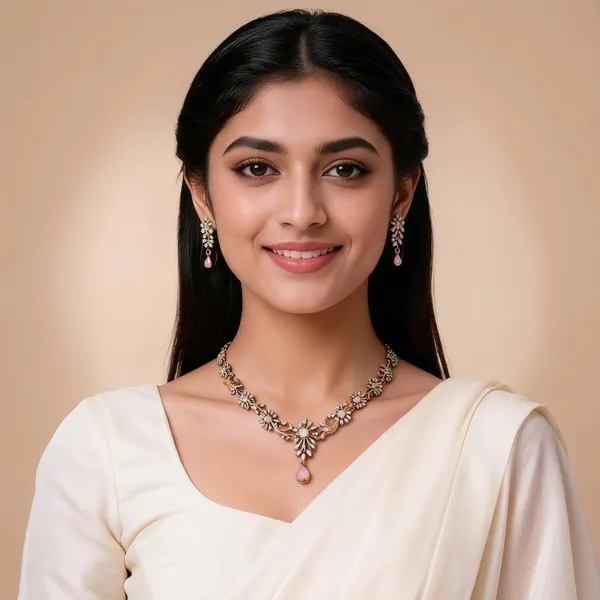 Gold_Alloy_Necklace_And_Earrings_Set_For_Women