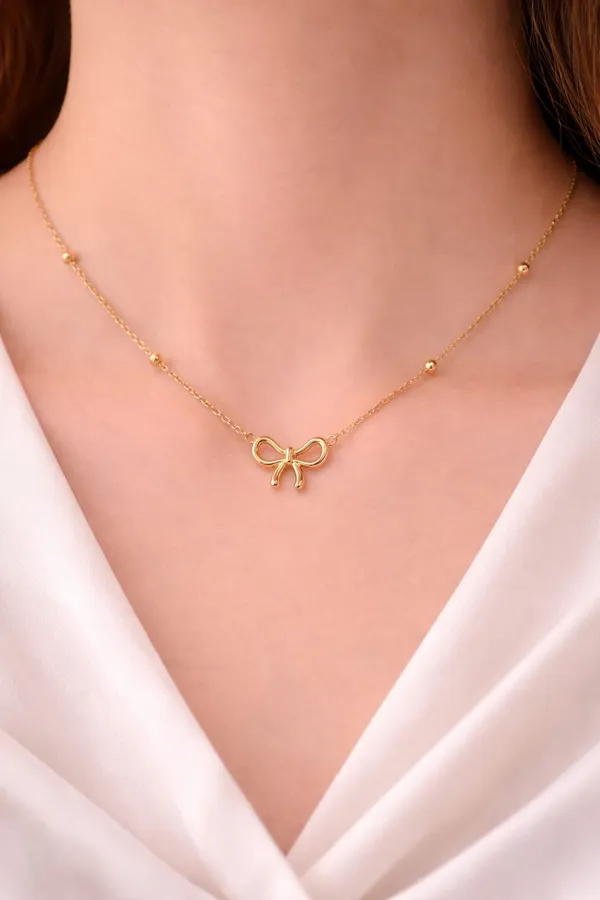 Gold_Tone_Bow_Pendant_Necklace_for_Women