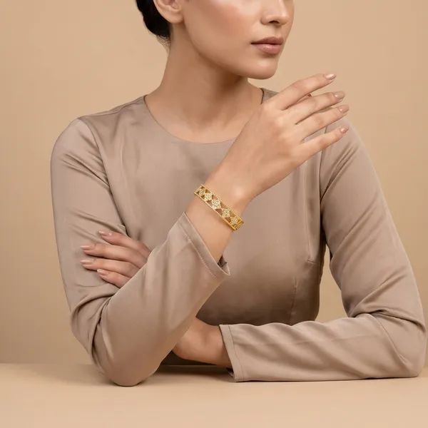 Gold_And_Green_Stainless_Steel_Ring_For_Women