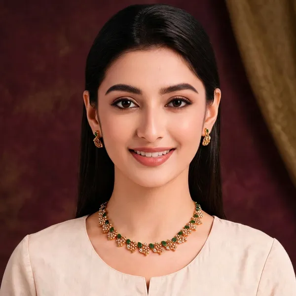 Gold_And_Green_Alloy_Jewellery_Set_For_Women