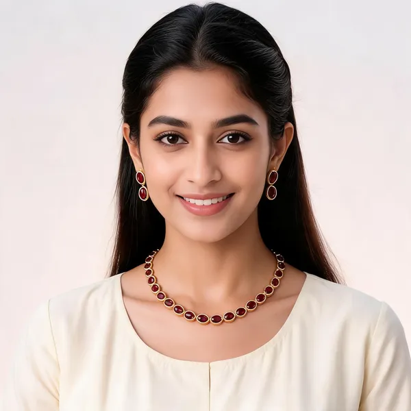 Gold_And_Maroon_Alloy_Necklace_Set_For_Women