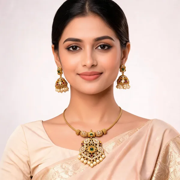 Gold_Alloy_Kundan_Necklace_Set_For_Women