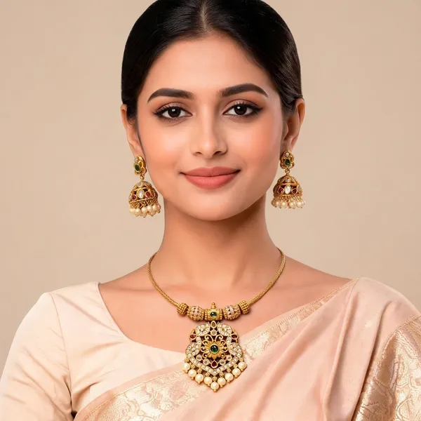 Gold_Alloy_Kundan_Necklace_Set_For_Women