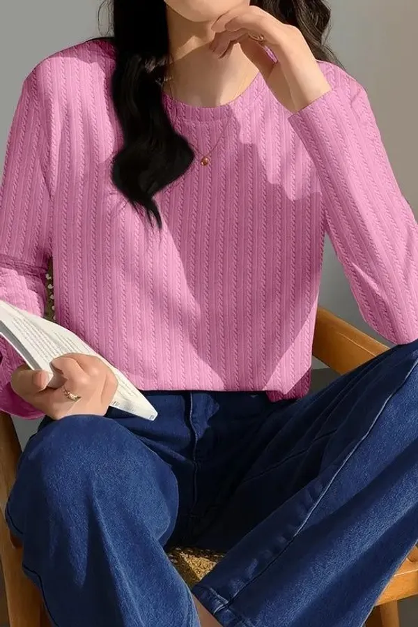 Pink_Polyester_Top_For_Women
