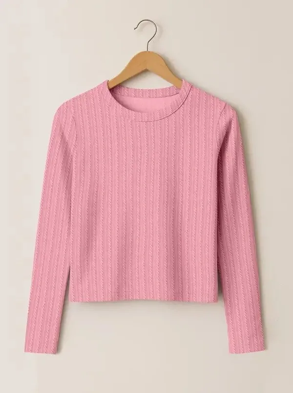 Pink_Polyester_Top_For_Women
