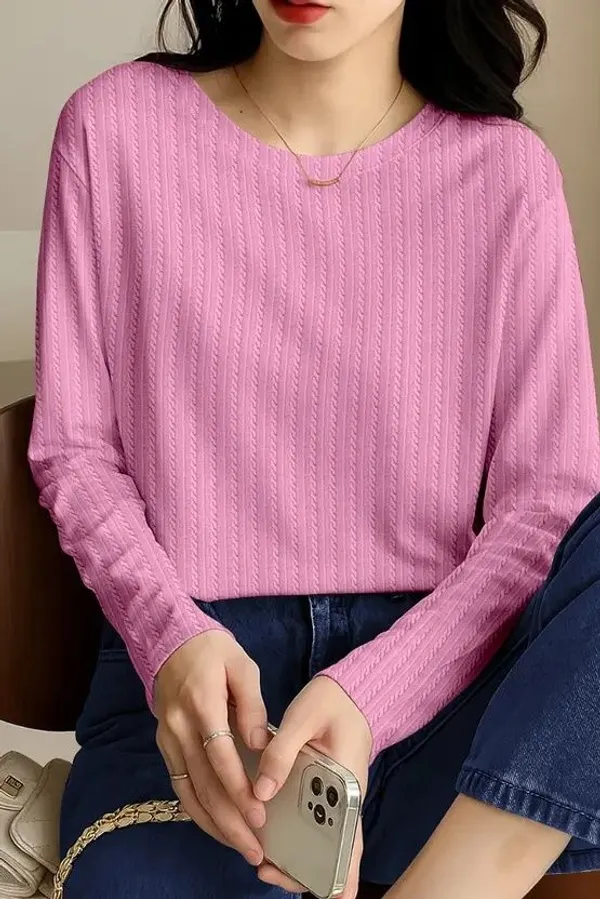 Pink_Polyester_Top_For_Women