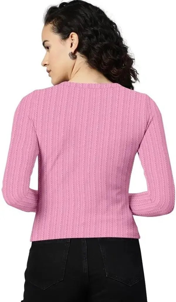 Pink_Polyester_Top_For_Women
