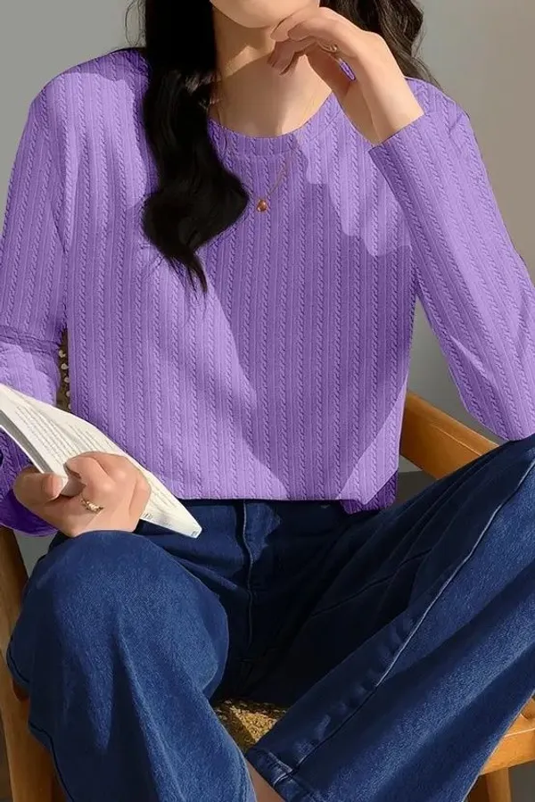 Lavender_Polyester_Top_For_Women
