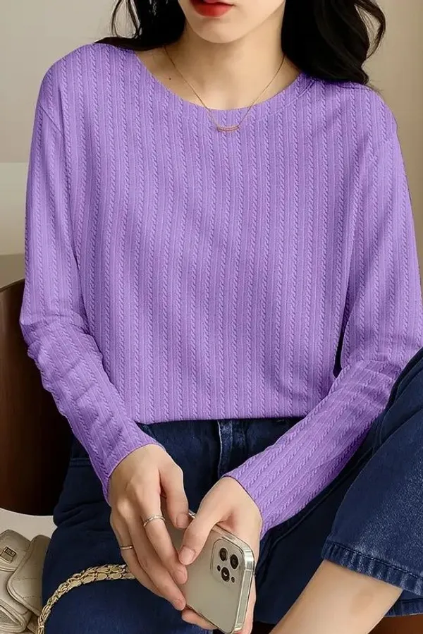 Lavender_Polyester_Top_For_Women