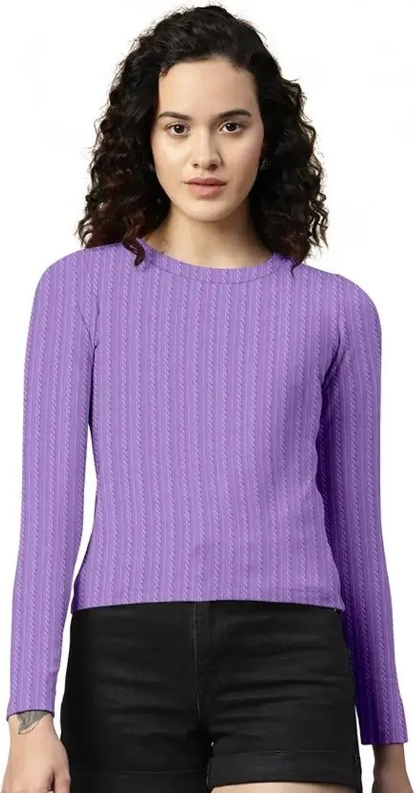 Lavender_Polyester_Top_For_Women