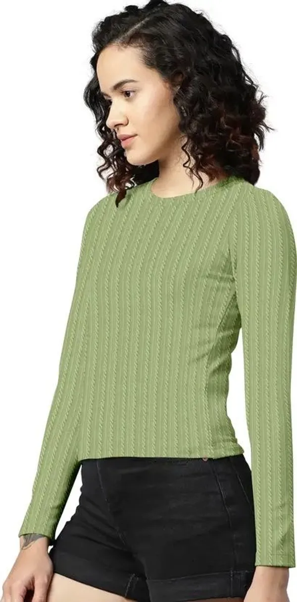 Green_Polyester_Top_For_Women