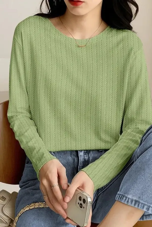 Green_Polyester_Top_For_Women