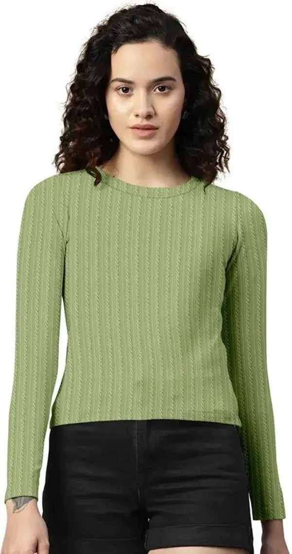 Green_Polyester_Top_For_Women