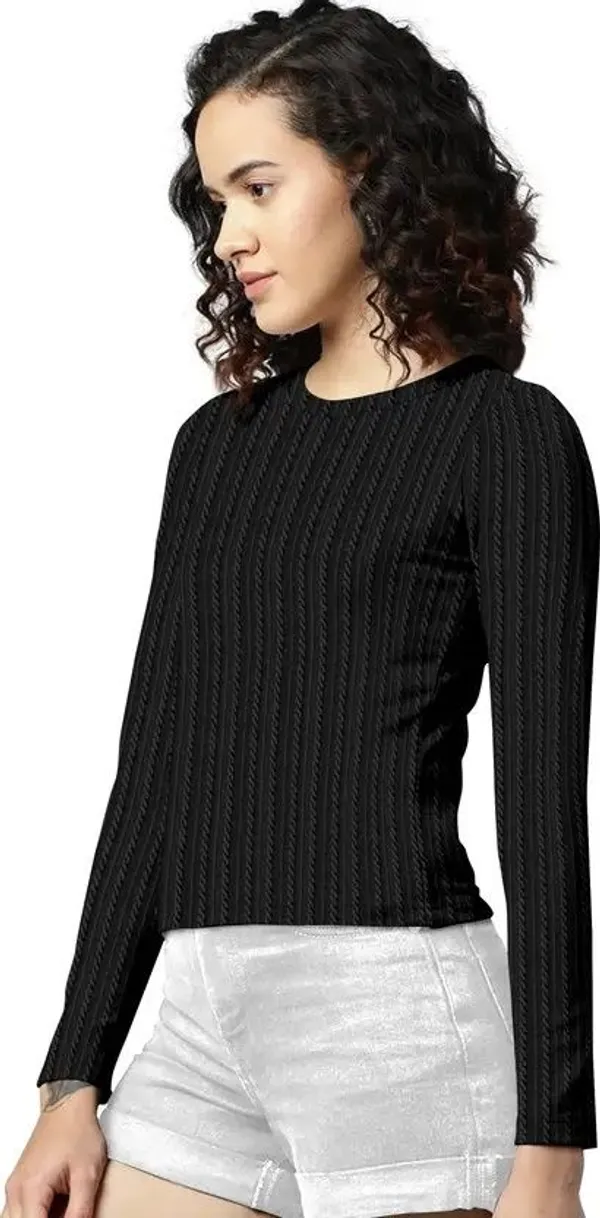 Black_Polyester_Top_For_Women