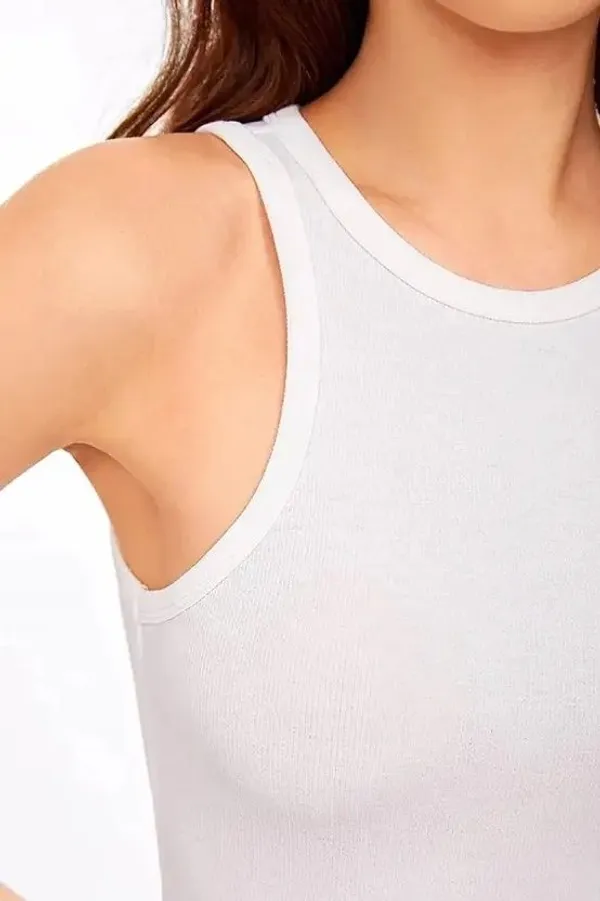 White_Polyester_Top_For_Women