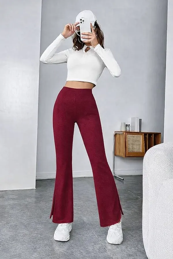 Maroon_Cotton_Trouser_For_Women