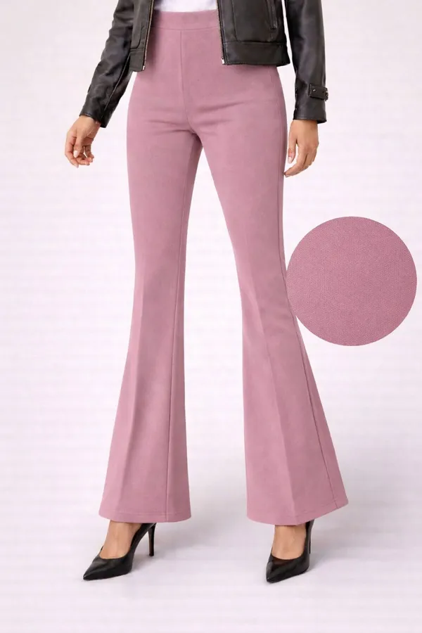 Pink_Viscose_Rayon_Trouser_For_Women