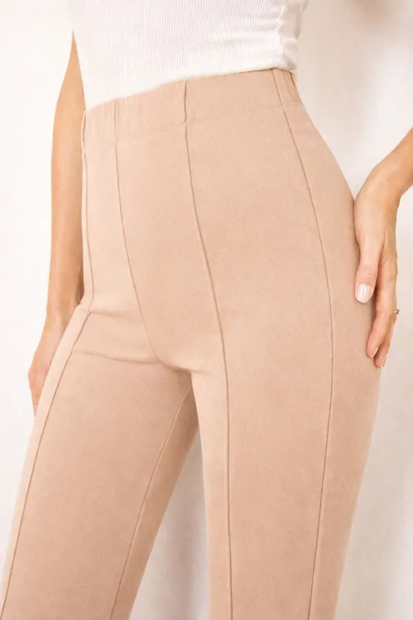 Light_Beige_Viscose_Rayon_Trouser_For_Women