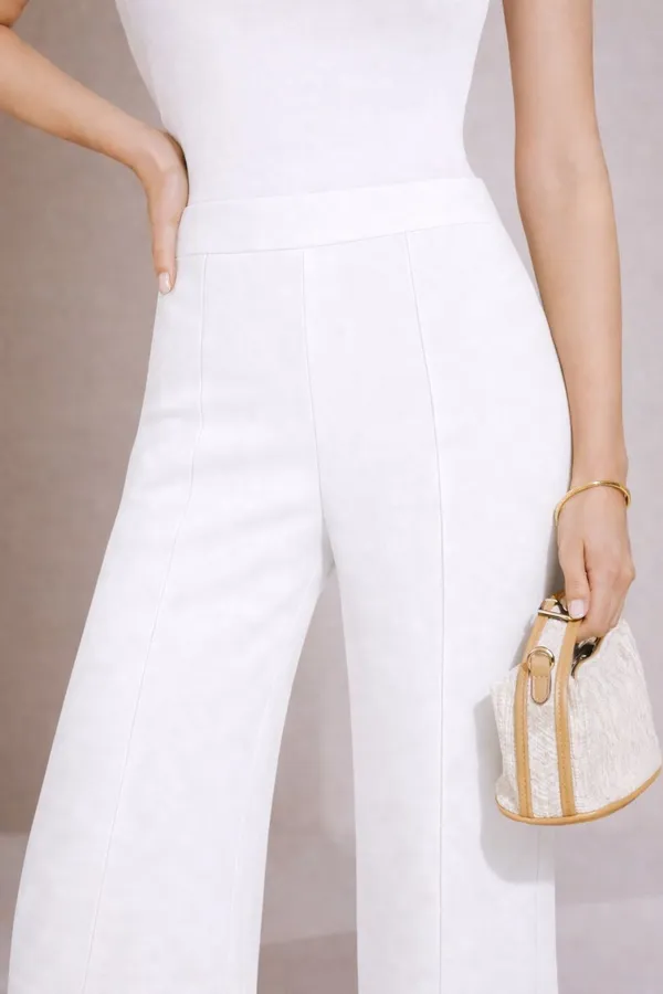 White_Viscose_Rayon_Trouser_For_Women