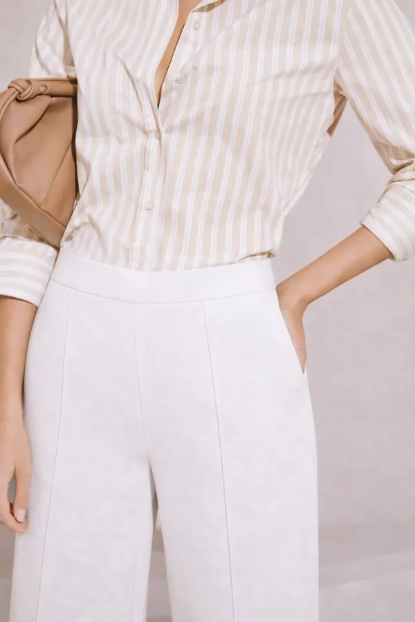 White_Viscose_Rayon_Trouser_For_Women