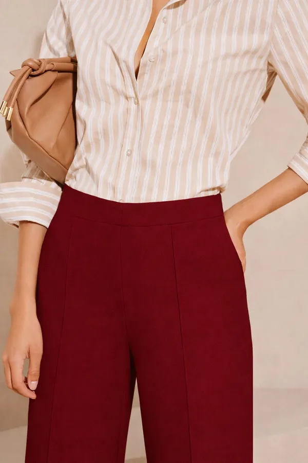 Maroon_Viscose_Rayon_Trouser_For_Women