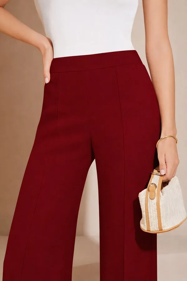 Maroon_Viscose_Rayon_Trouser_For_Women