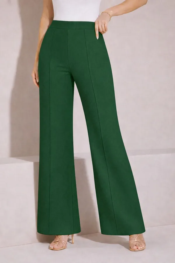 Green_Viscose_Rayon_Trouser_For_Women