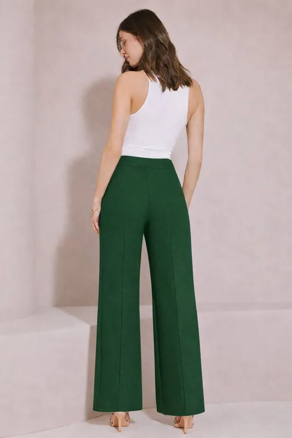 Green_Viscose_Rayon_Trouser_For_Women
