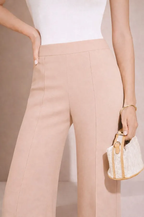 Cream_Viscose_Rayon_Trouser_For_Women
