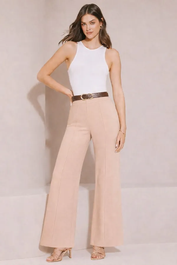 Cream_Viscose_Rayon_Trouser_For_Women